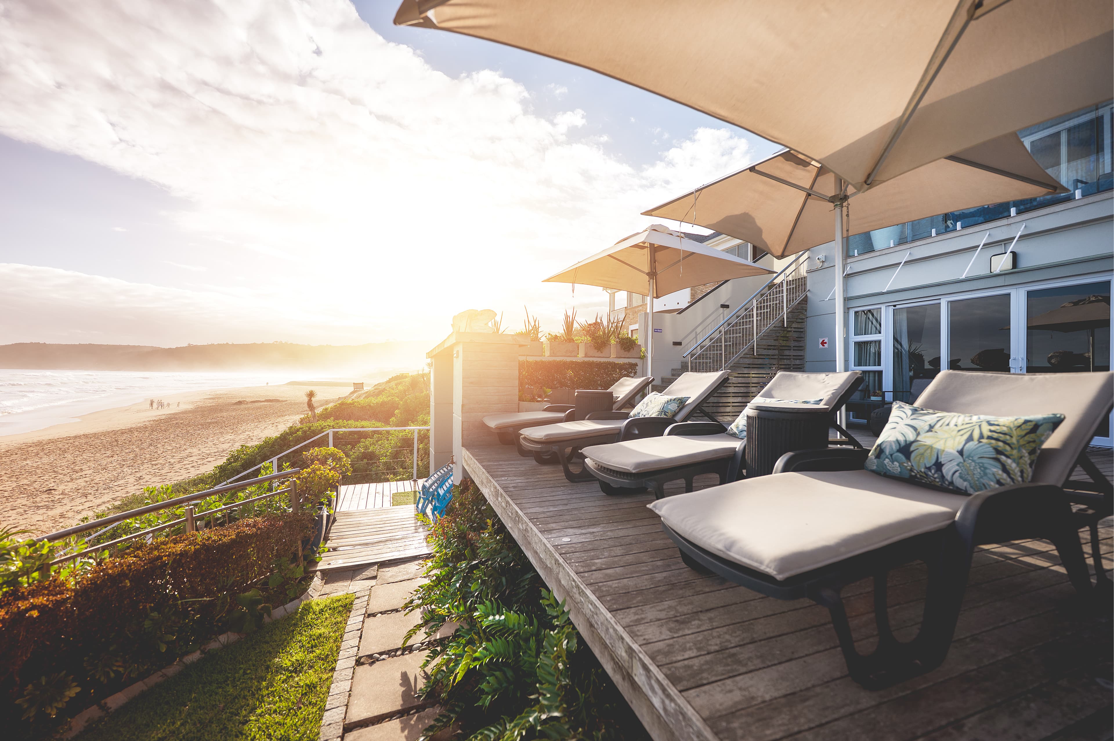 Sea-facing lounge with ocean views at Beach Villa Wilderness